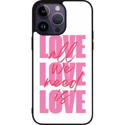 iPhone 15 Pro Max Case Hülle - Silikon schwarz Saint Valentines Day 26 Love all we need is