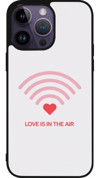 iPhone 15 Pro Max Case Hülle - Silikon schwarz Saint Valentines Day 26 Love is in the air