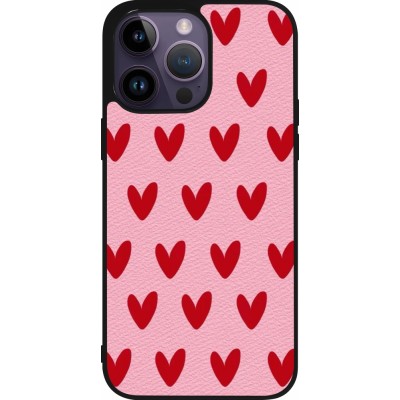 Coque iPhone 15 Pro Max - Silicone rigide noir Saint Valentines Day 26 Pattern heart