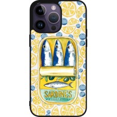 Coque iPhone 15 Pro Max - Silicone rigide noir Sardines in oil 2026