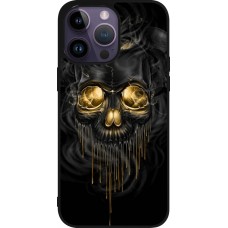 iPhone 15 Pro Max Case Hülle - Silikon schwarz Skull 02