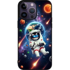 iPhone 15 Pro Max Case Hülle - Silikon schwarz VR SpaceCat Odyssee