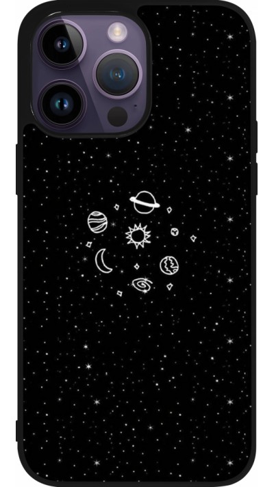 iPhone 15 Pro Max Case Hülle - Silikon schwarz Space Doodle