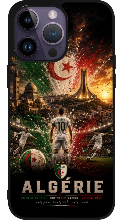 iPhone 15 Pro Max Case Hülle - Silikon schwarz Fussball Algerien splash 2026