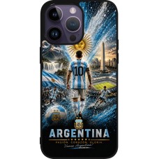 iPhone 15 Pro Max Case Hülle - Silikon schwarz Fussball Argentinien splash 2026