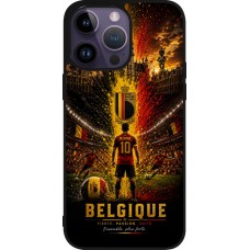 iPhone 15 Pro Max Case Hülle - Silikon schwarz Fussball Belgien splash 2026