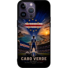 iPhone 15 Pro Max Case Hülle - Silikon schwarz Fussball Kap Verde splash 2026