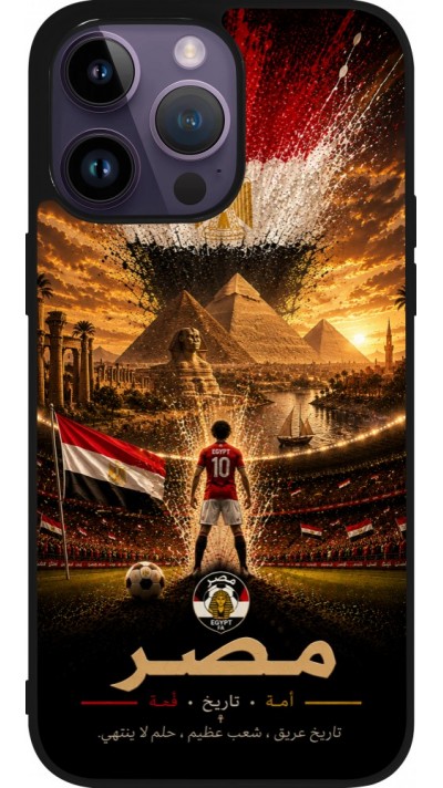 iPhone 15 Pro Max Case Hülle - Silikon schwarz Fussball Ägypten splash 2026