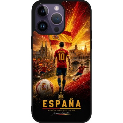 iPhone 15 Pro Max Case Hülle - Silikon schwarz Fussball Espanien splash 2026