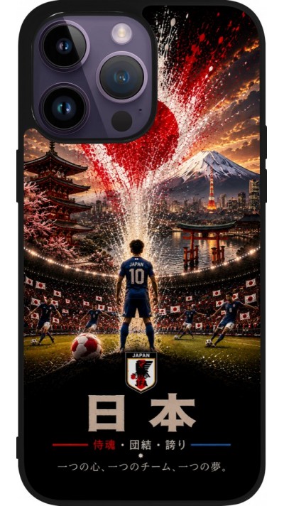iPhone 15 Pro Max Case Hülle - Silikon schwarz Fussball Japan splash 2026