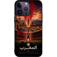 iPhone 15 Pro Max Case Hülle - Silikon schwarz Fussball Marokko splash 2026