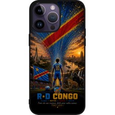 iPhone 15 Pro Max Case Hülle - Silikon schwarz Fussball Demokratische Republik Kongo splash 2026