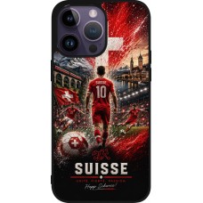 iPhone 15 Pro Max Case Hülle - Silikon schwarz Fussball Suisse splash 2026