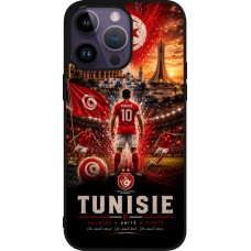 iPhone 15 Pro Max Case Hülle - Silikon schwarz Fussball Tunesien splash 2026