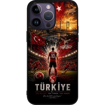 iPhone 15 Pro Max Case Hülle - Silikon schwarz Fussball Türkei splash 2026