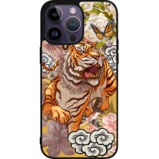 Coque iPhone 15 Pro Max - Silicone rigide noir Spring 23 japanese tiger
