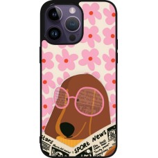 iPhone 15 Pro Max Case Hülle - Silikon schwarz Dog with newspaper Spring 2026