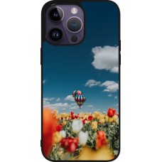 iPhone 15 Pro Max Case Hülle - Silikon schwarz Hot air balloon Spring 2026
