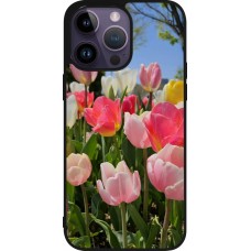 iPhone 15 Pro Max Case Hülle - Silikon schwarz Tulips Spring 2026