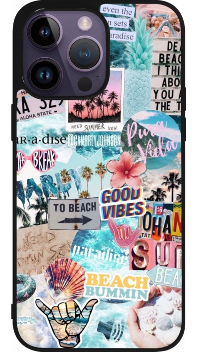 iPhone 15 Pro Max Case Hülle - Silikon schwarz Summer 20 collage