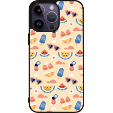 iPhone 15 Pro Max Case Hülle - Silikon schwarz Pattern Summer 2026
