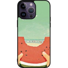 iPhone 15 Pro Max Case Hülle - Silikon schwarz Views through a watermelon Summer 2026