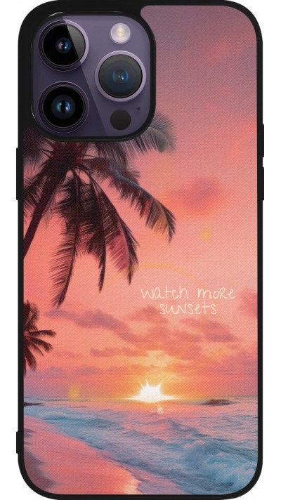 iPhone 15 Pro Max Case Hülle - Silikon schwarz Watch more sunsets Summer 2026
