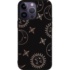 iPhone 15 Pro Max Case Hülle - Silikon schwarz Suns and Moons