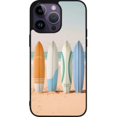 iPhone 15 Pro Max Case Hülle - Silikon schwarz Summer surfboard 2025