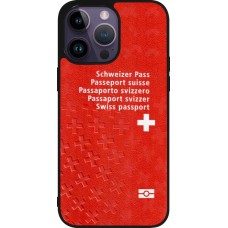 iPhone 15 Pro Max Case Hülle - Silikon schwarz Swiss Passport