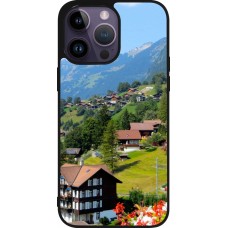 iPhone 15 Pro Max Case Hülle - Silikon schwarz  Nationalfeiertag Schweiz Landschaft