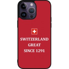 iPhone 15 Pro Max Case Hülle - Silikon schwarz Switzerland Great Since 1291