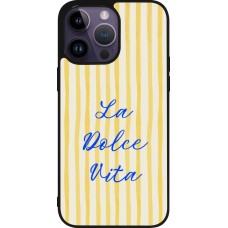 Coque iPhone 15 Pro Max - Silicone rigide noir The good life 2026