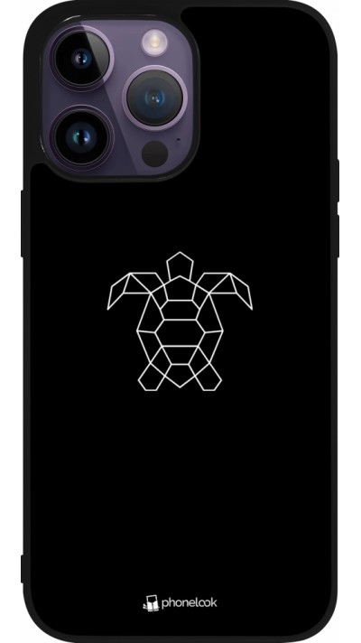 iPhone 15 Pro Max Case Hülle - Silikon schwarz Turtles lines on black