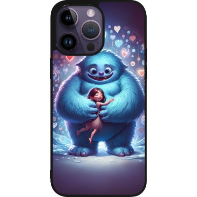 iPhone 15 Pro Max Case Hülle - Silikon schwarz Valentin 2024 Flauschige Liebe