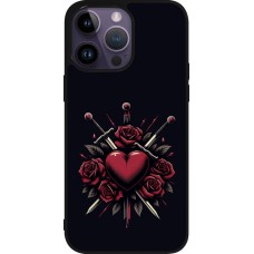 Coque iPhone 15 Pro Max - Silicone rigide noir Valentine 2024 gothic love