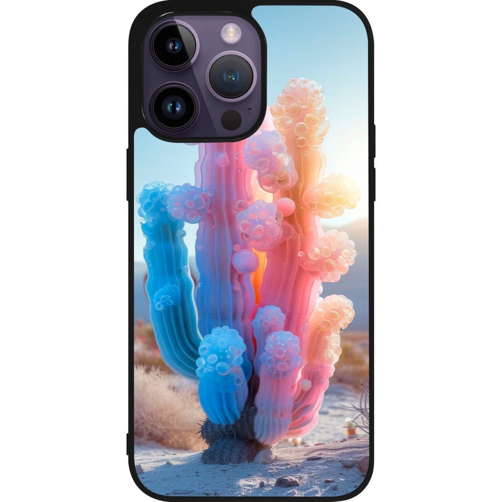 Coque iPhone 15 Pro Max - Silicone rigide noir Artificial vegetation 2025
