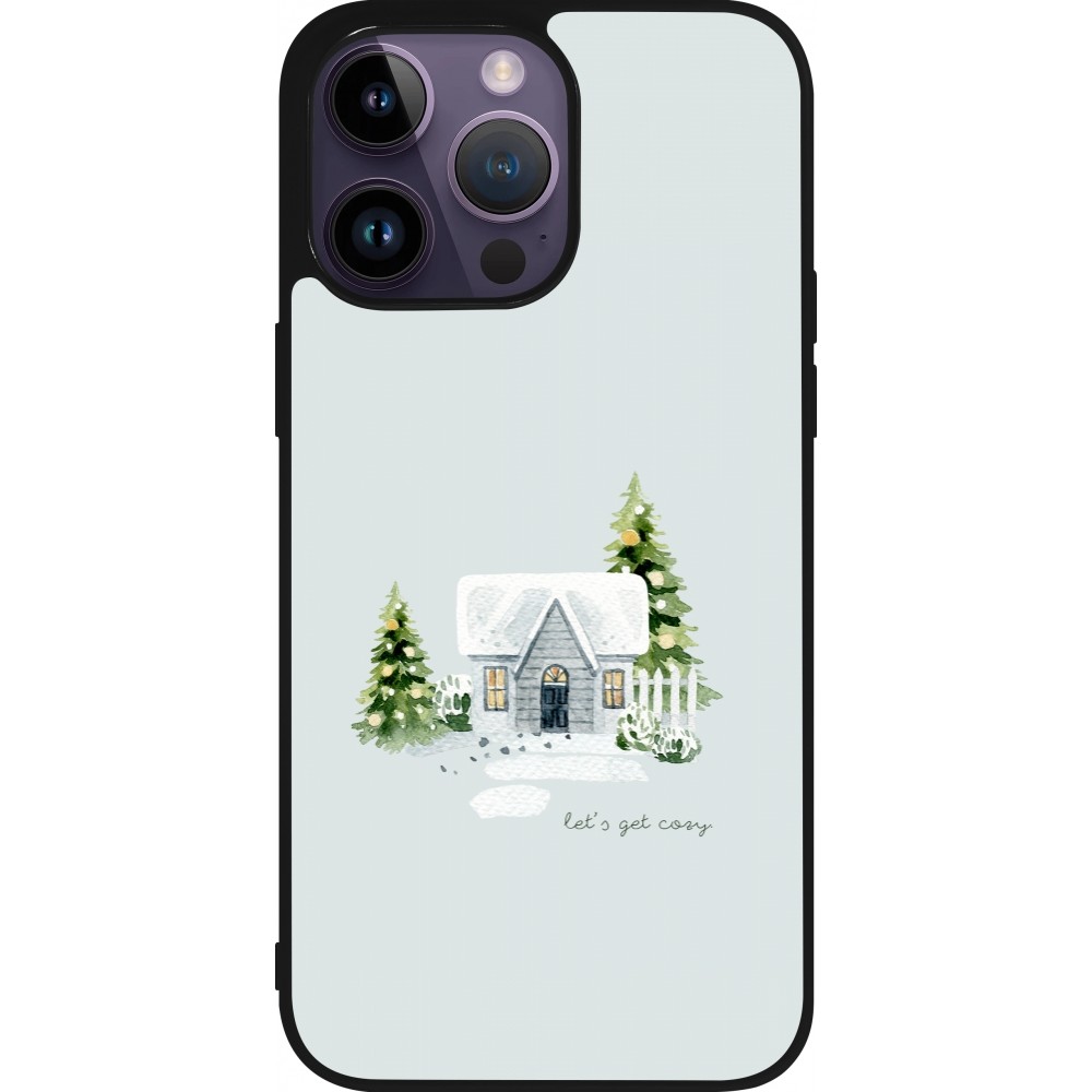 iPhone 15 Pro Max Case Hülle - Silikon schwarz Winter 25 Cosy House