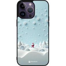 iPhone 15 Pro Max Case Hülle - Silikon schwarz Weihnachten 2023 Kleiner Vater Schneeflocke