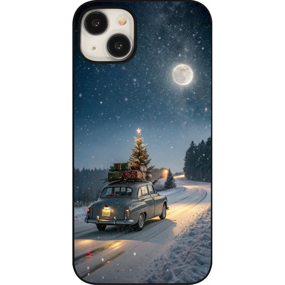 Coque iPhone 15 Plus - Christmas 25 Car with Tree Xmas