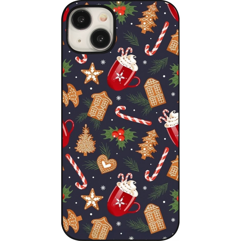 Coque iPhone 15 Plus - Christmas 25 Pattern Gingerbread House