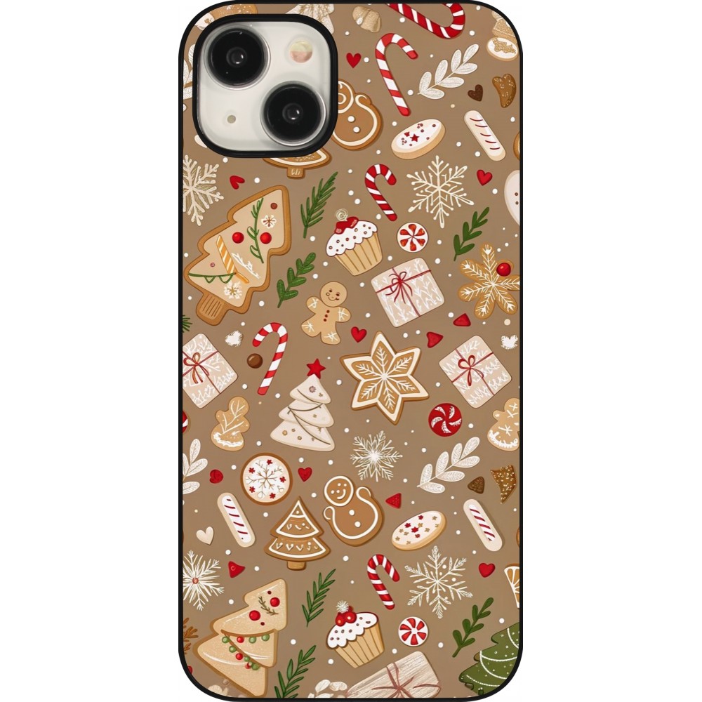 Coque iPhone 15 Plus - Christmas 25 Pattern Ginger Cookie