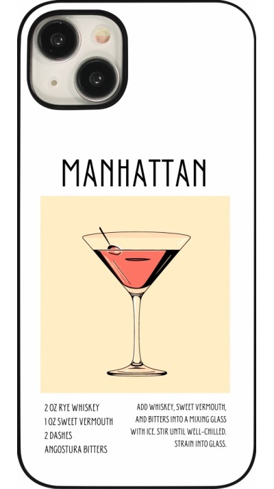 Coque iPhone 15 Plus - Cocktail recette Manhattan