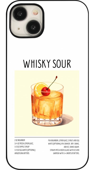 Coque iPhone 15 Plus - Cocktail recette Whisky Sour