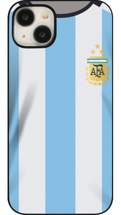 Coque iPhone 15 Plus - Maillot de football Argentine 2022 personnalisable