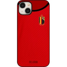 Coque iPhone 15 Plus - Maillot de football Belgique 2022 personnalisable