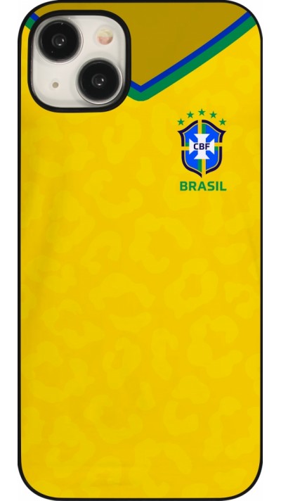 Coque iPhone 15 Plus - Maillot de football Brésil 2022 personnalisable