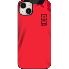 Coque iPhone 15 Plus - Maillot de football Corée du Sud 2022 personnalisable