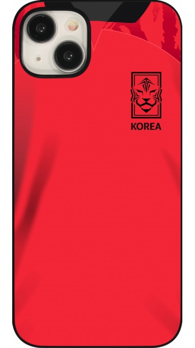 Coque iPhone 15 Plus - Maillot de football Corée du Sud 2022 personnalisable