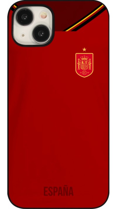 Coque iPhone 15 Plus - Maillot de football Espagne 2022 personnalisable